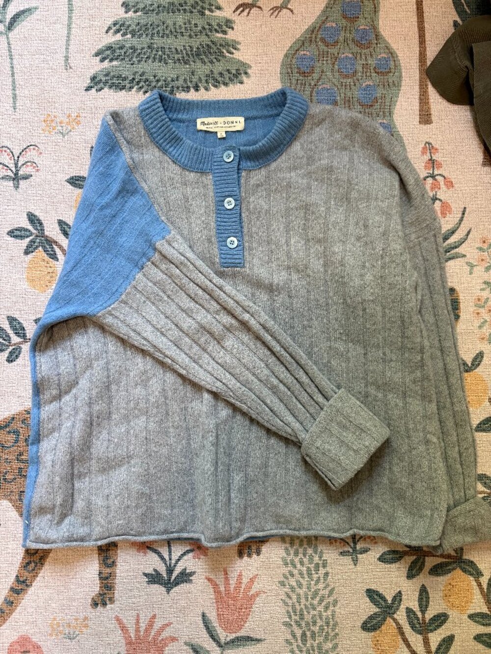 Madewell x DONNI colorblock cashmere-merino sweater,